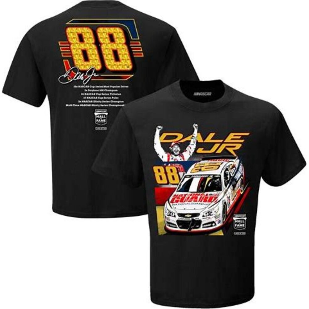 Men's Checkered Flag Black Dale Earnhardt Jr. NASCAR Hall of Fame Class of 2021